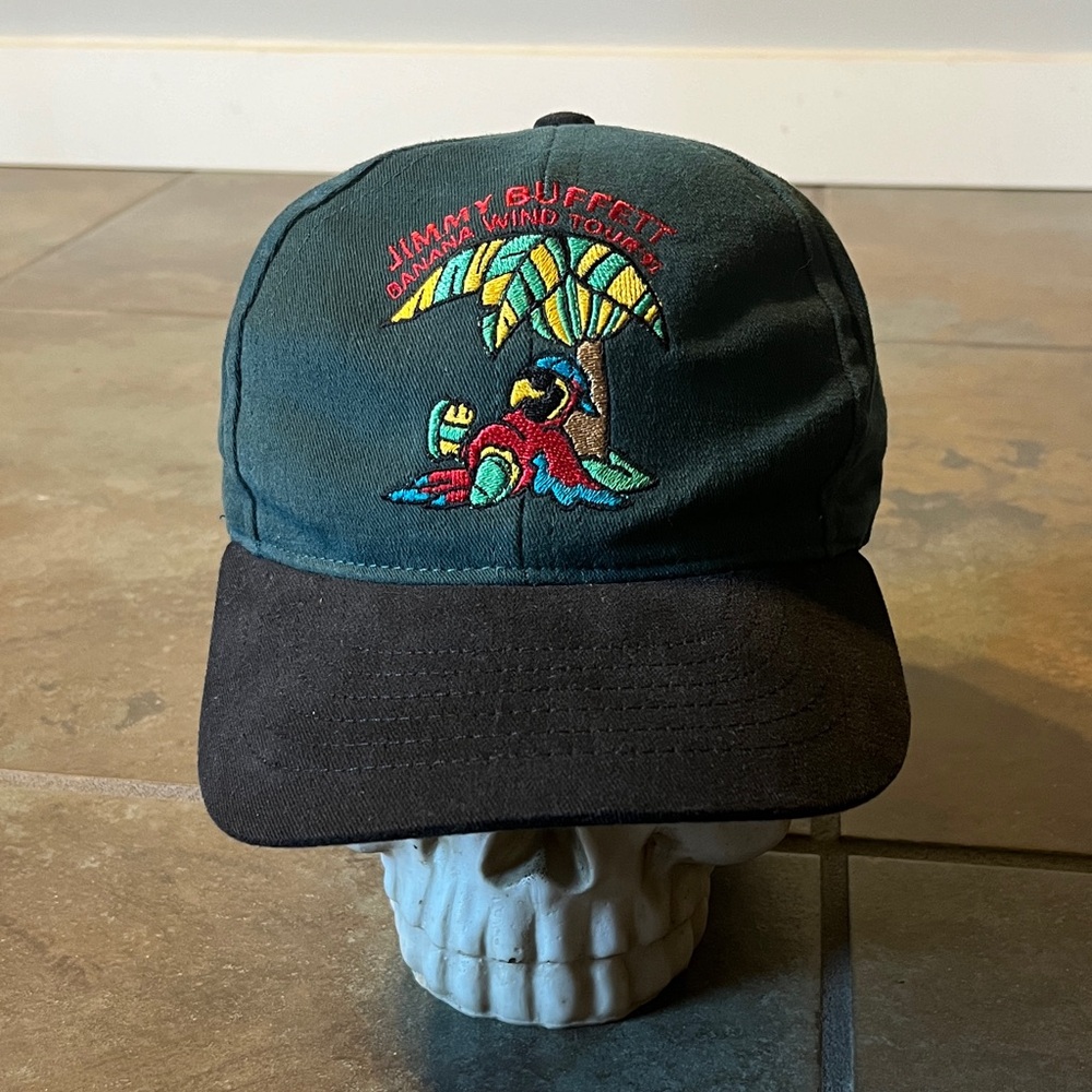 Vintage 1996 Jimmy Buffett banana wind tour cap, good condition, lightly worn
